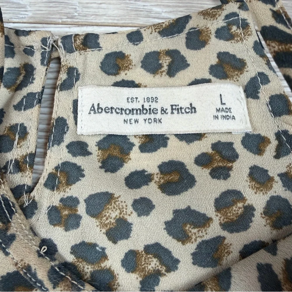Abercrombie And Fitch Leopard Print Women's Tank Top Bella‎ Swan Swancore Sz L - Picture 2 of 5